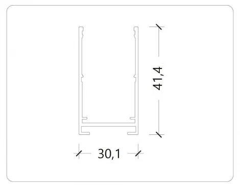 Шинопровод накладной однофазный белый 220V 1 м AM Group AM541 1M WH SMART