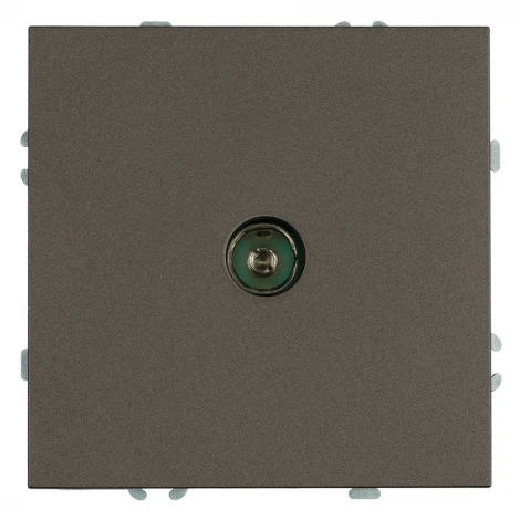 ТВ-розетка (антрацит, soft touch) Stekker Эмили 49927