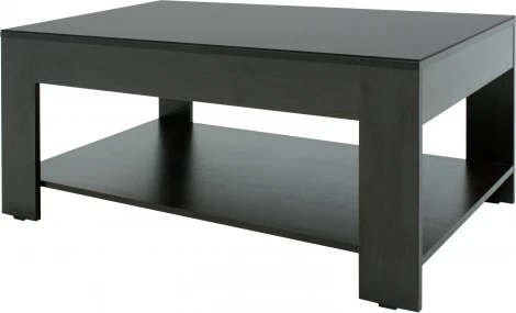 Стол журнальный BeautyStyle 26 венге/стекло черное Mebelik арт.001064