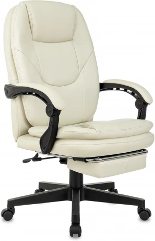 Кресло руководителя Бюрократ CH-868N-F слоновая кость эко.кожа крестов. пластик подст.для ног