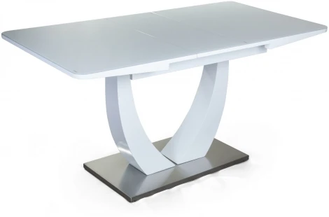 Стол раскладной Adams (120+30 см) закаленное стекло белый Top Concept 2001000000623