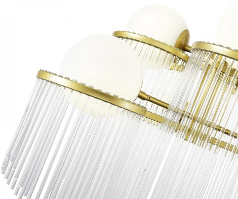 Потолочная люстра на штанге ST Luce Allegro SL1511.203.06 Золотистый/Белый E27 6*60W (220V, шарики)