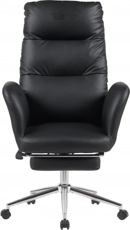 Кресло руководителя TopChairs Solid с оттоманкой черный арт.УТ000040808