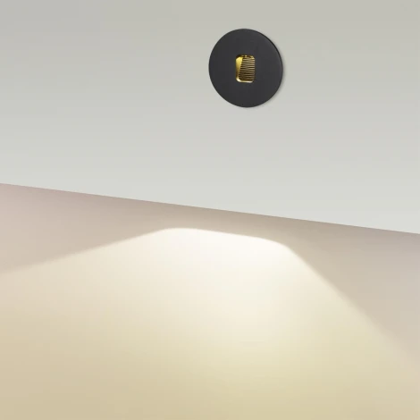 Подсветка для лестниц встраиваемая Odeon Light Vitty 6651/1WL3 черный/металл IP65 LED 1W 3000K 220V