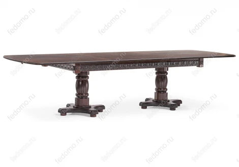 Стол Woodville Морнит 220(320)х110 орех темный / орех 483915