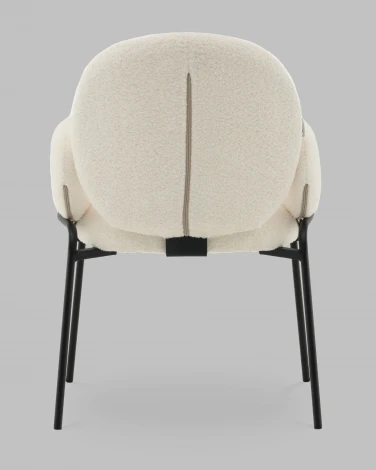 Стул с подлокотниками Моллек букле молочный Stool Group арт.УТ000041634