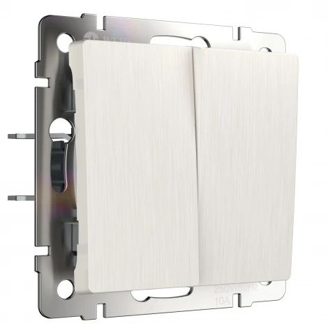 Выключатель двухклавишный (перламутровый рифленый) Werkel W1120013 (a051172)