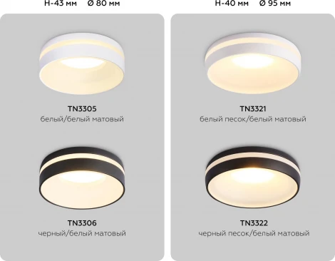 Встраиваемый точечный светильник Ambrella Techno Spot TN3306 (220V, круглые)