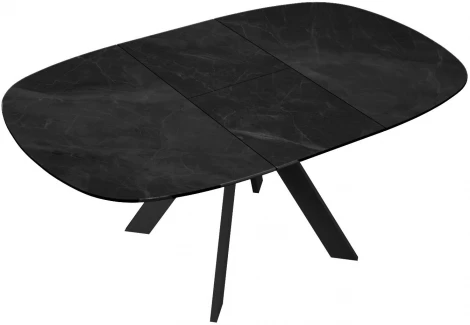 Стол DikLine BK100 Керамика Черный мрамор/подстолье черное/опоры черные арт.00-00072823