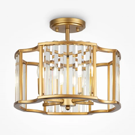 Потолочная люстра на штанге Maytoni Solar MOD087CL-04G (220V, свеча, круглые)