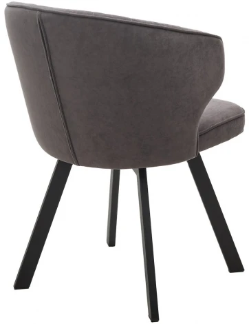 Стул SKAT 360 град. поворот. B28 Темно-серый, велюр / черный каркас, М-City