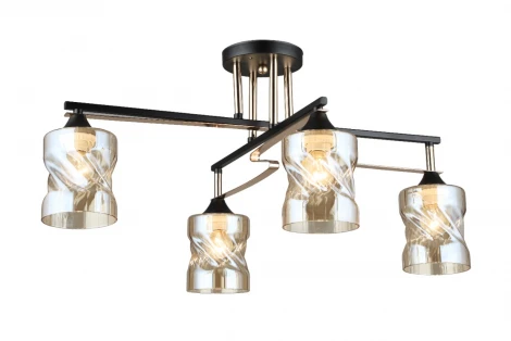 Потолочная люстра на штанге Мелодия Света SL1N SL1369-4 BK+FGD 000060394