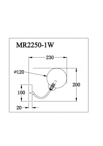 Бра MyFar Leticia MR2250-1W (220V, шар)