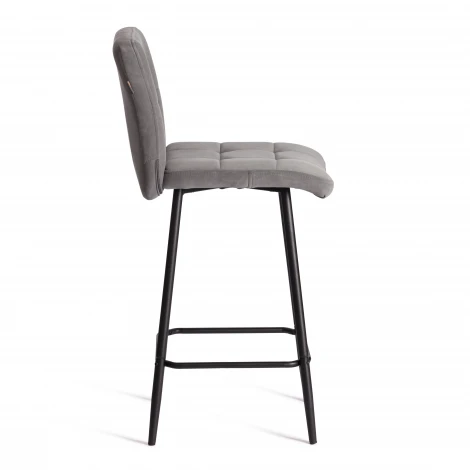 Полубарный стул Medeo/Медео Tetchair (Металл,Велюр/Серый) арт.24917