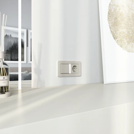 Выключатель одноклавишный с подсветкой (дымчатый) Werkel W1210104