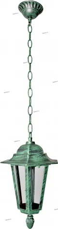 Подвес уличный Myone, 1 плафон, античный зеленый, прозрачный