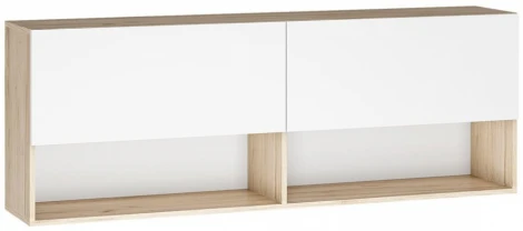 Шкаф Woodville Алетра ПЛ01-1600 дуб крафт серый / глянец белый арт.580873