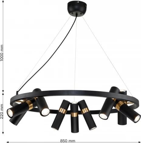 Подвесная люстра Favourite Light point 2997-9P (220V, на тросе, круглые)