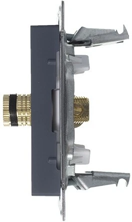 Акустическая розетка встраиваемая двойная (грифель) Systeme Electric AtlasDesign ATN000787