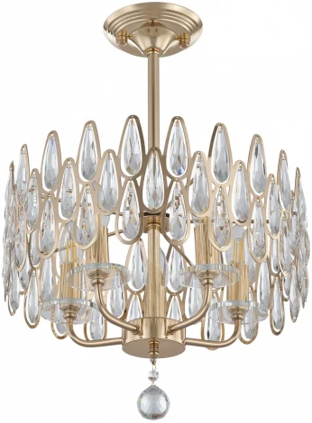 Подвесная люстра хрустальная на штанге Arte Milano Sorrento-2009 372009/5/250/400 GD (220V)