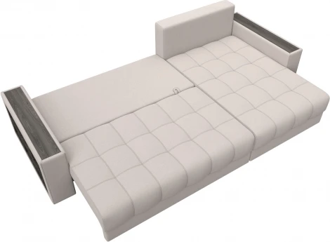 Диван угловой с декором и полкой Лига-050 НПБ Лига Диванов (Замша) арт.128616