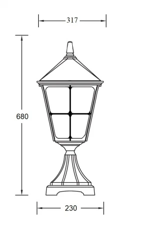 Наземный фонарь Oasis Light QUADRO XXL 79904XXL Bl