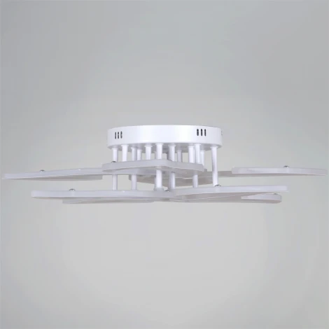 Потолочная люстра светодиодная на штанге с пультом с регулировкой цветовой температуры, яркости и с ночным режимом Reluce 20150-0.3-4+4 WH