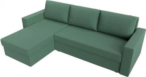 Диван угловой Траумберг Лайт левый угол (Зеленый/Рогожка) Лига Диванов арт.121141L
