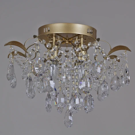 Потолочная люстра хрустальная Reluce 04035-0.3-04 MATT GOLD (220V)
