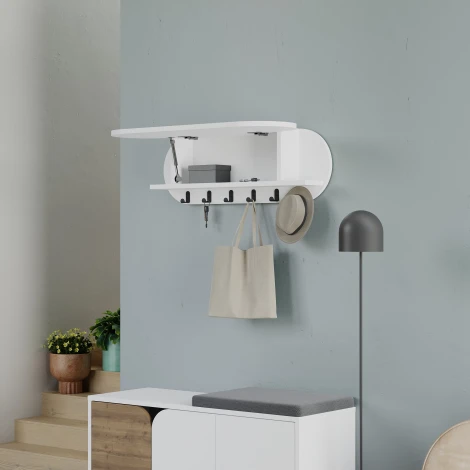 Вешалка для одежды KROMA HANGER LEVE (ЛДСП/Белый) арт.LEV01118