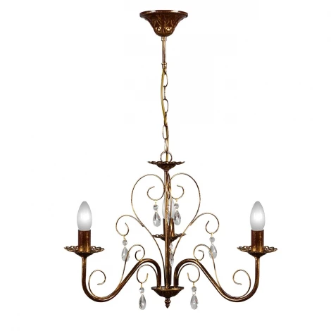 Люстра подвесная Day&Night, 3 лампы, коричневый с золотом и прозрачным