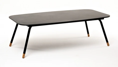 "Верона" журнальный стол из HPL 120х65, H40, каркас черный муар, цвет столешницы "серый гранит" 4SIS арт.УТ-00007156