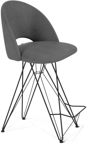 Стул полубарный SHT-ST34/S66-1 платиново-серый/черный муар Sheffilton 4367445501