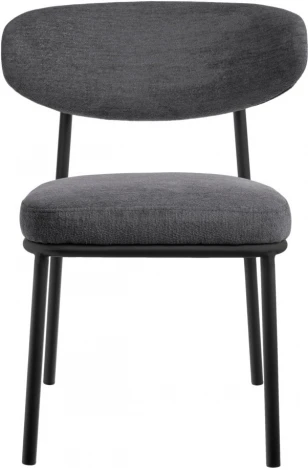 Стул Bradexhome Lucas 2 серый шенилл с чёрными ножками
