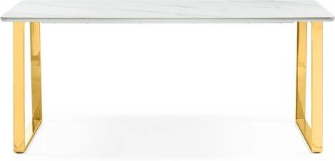 Керамический стол Селена 180 (Селена 2 180х90х77 белый мрамор / золото) Notta арт.572189