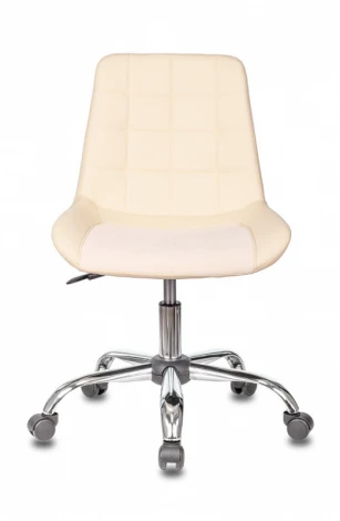 Кресло Бюрократ CH-350SL светло-бежевый текстиль/эко.кожа крестовина металл хром