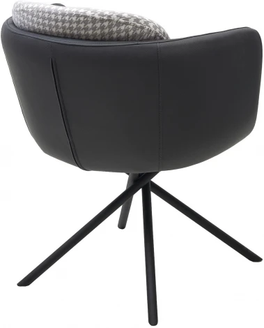 Стул M-City ЛИЛУ ДАНС 180 град. поворотный, УЮТ ГРЕЙ КЛЫК / ORAKUL 998 Темно-серый / Черный каркас,