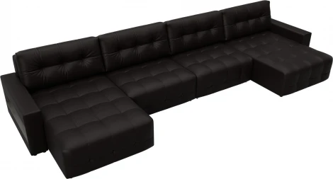 Диван п-образный с полками Лига-053 НПБ Лонг Лига Диванов (Экокожа) арт.128988