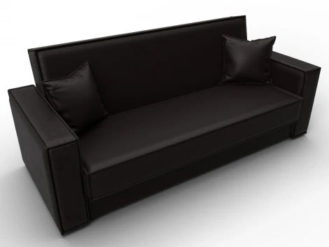 Диван-книжка Куба (ДСП,ЛДСП/Пластик/Экокожа/Коричневый) Лига Диванов 127450