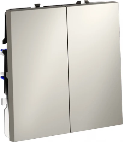 Выключатель двухклавишный (кашемир) Voltum S70 VLS020103