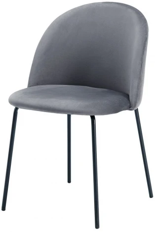 Стул C-962 серый бархат G062-40/матовый черный