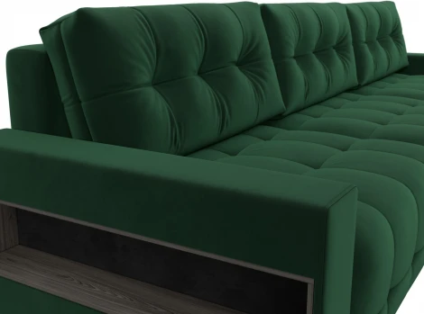 Диван прямой с полками Лига-053 НПБ Лонг Лига Диванов (Велюр) арт.128914