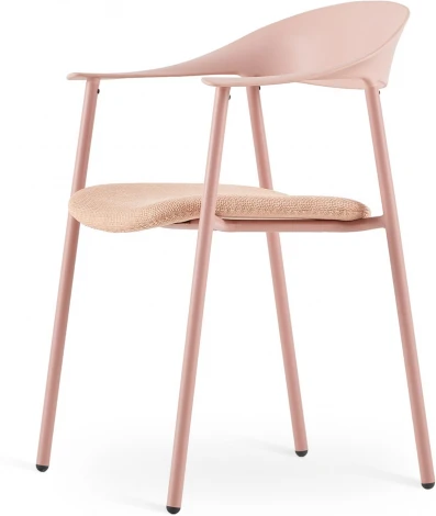 Стул Eila с подушкой пластик розовый Stool Group арт.УТ000039780