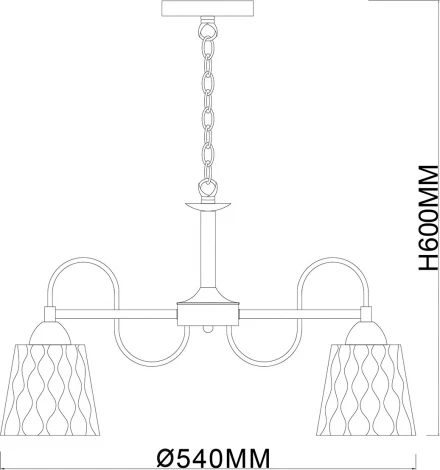 Подвесная люстра Escada Dream 1125/5PL E27*40W Brass (220V, на цепи)