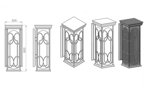Настенный фонарь уличный Русские фонари Варна 370-11/bbc-11 (220V, ковка, IP54)