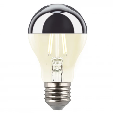 Лампа светодиодная, прозрачная колба с зеркальным отражателем, теплый белый свет 3000K Uniel SKY LED-A60-4W/3000K/E27/CL MIRROR/CHROME PLS02WH