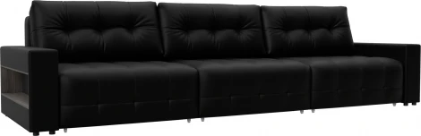 Диван прямой с полками Лига-053 НПБ Лонг Лига Диванов (Экокожа) арт.128920