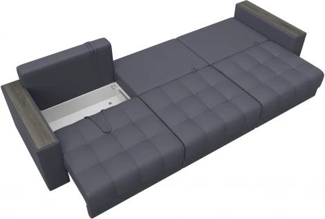 Диван прямой с декором Лига-049 НПБ Лонг Лига Диванов (Экокожа) арт.128436