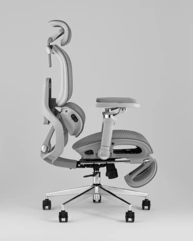 Кресло офисное TopChairs Prodigy с оттоманкой серый УТ000041698