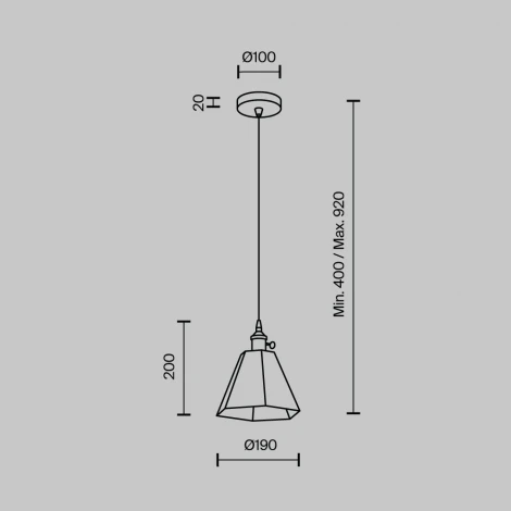 Подвесной светильник с выключателем Modelux MODESTYLE MS.151.150 BS